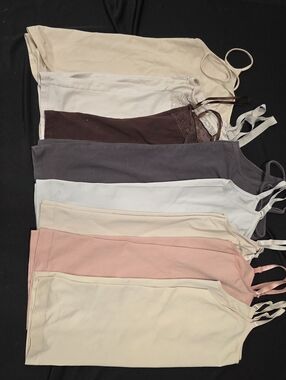 Lot Of 8 Neutral & Pastel Camisole Set - Assorted Colors